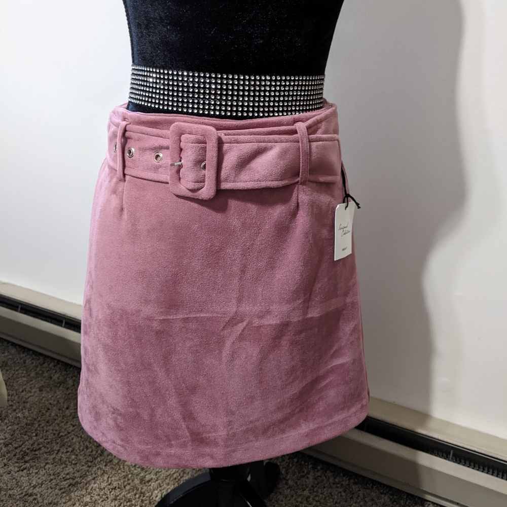 Forever 21 Faux Suede Pink Mini Skirt
